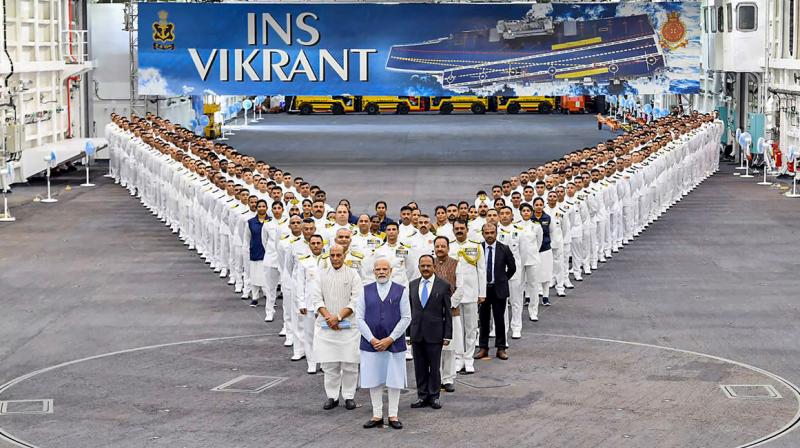 Modi commissions India's first indigenously built aircraft carrier