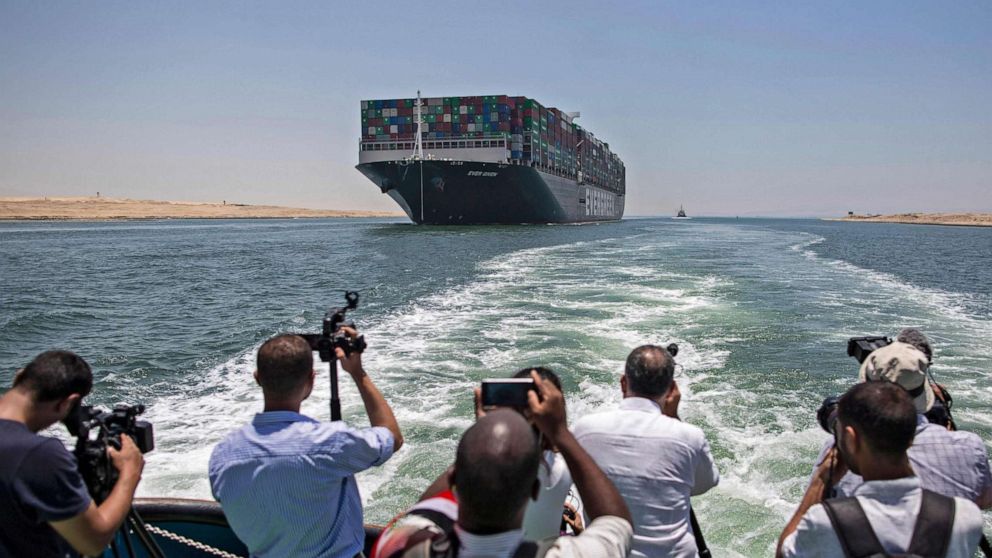 Suez Canal blocked again by Saudi Arabia-bound crude oil tanker