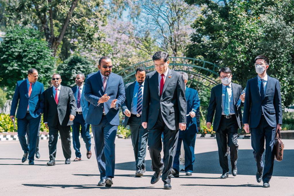 Ethiopian Prime Minister Abiy Ahmed Ali Meets With Qin Gang