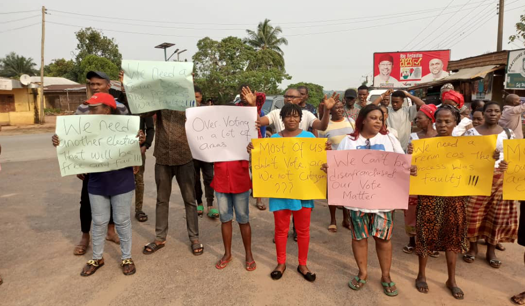 Demonstration In Ogun, Abia, and Nasarawa As Residents Disagree With Electoral Result