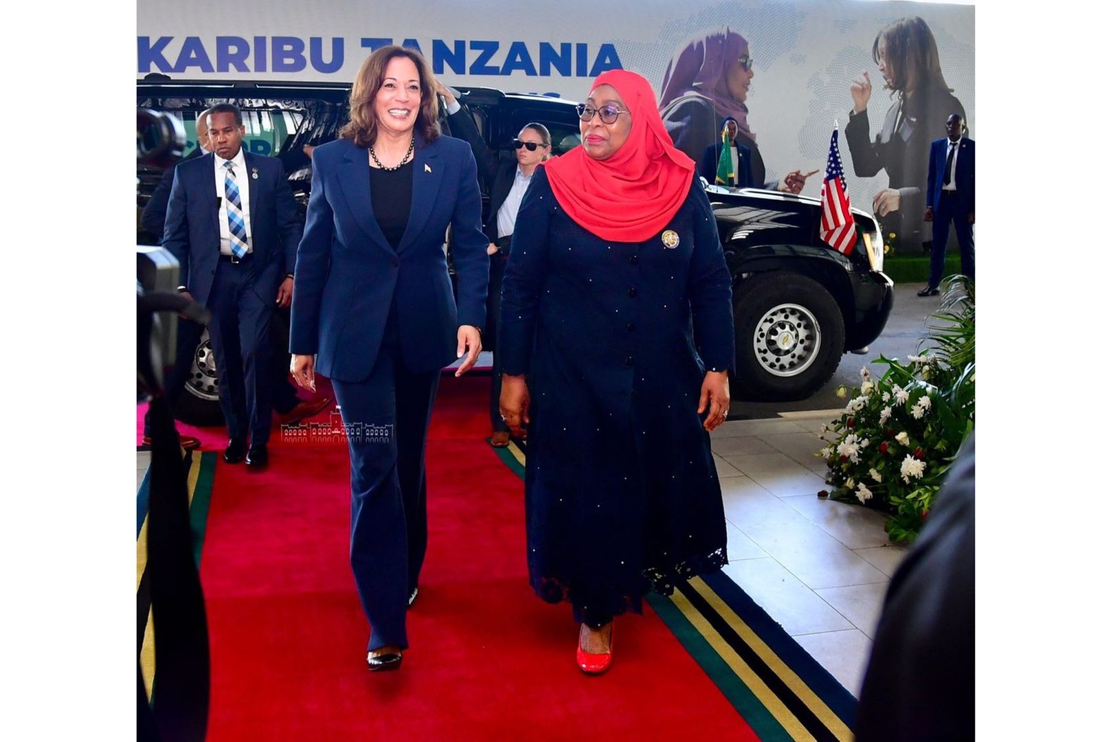 Harris Hails Tanzania's First Female President As A "Champion" Of Democracy