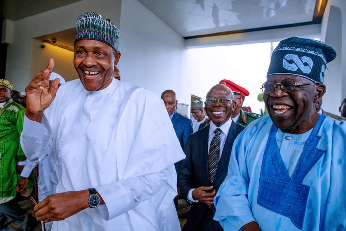 Buhari Takes Tinubu Around On Familiarisation Tour To Aso Rock