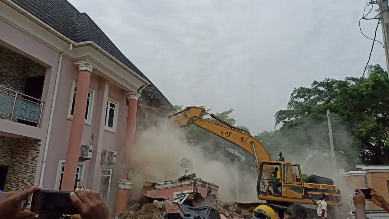 Buildings In Ajao Estate Are Demolished