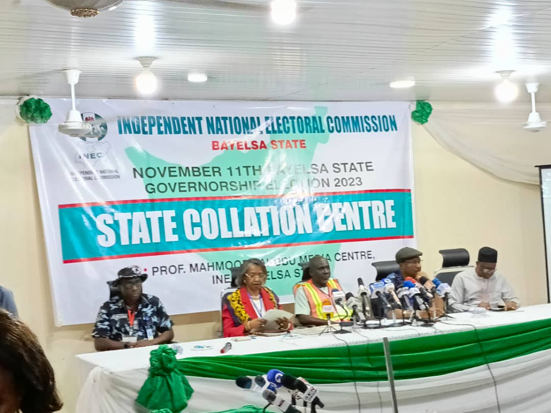 #BayelsaDecides2023: INEC Adjourns Proceedings After Disturbance at Collation Center