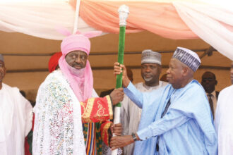 Ganduje present staff office to Aminu Ado