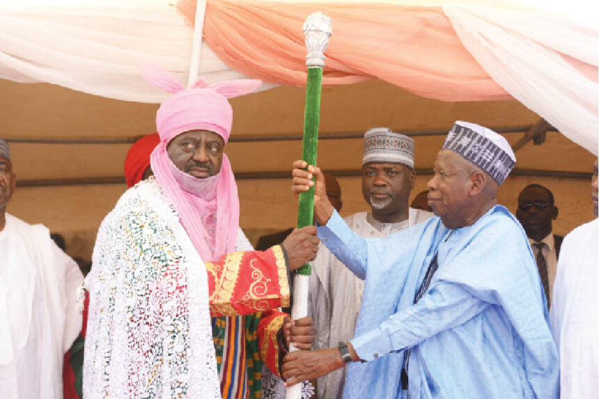 Ganduje present staff office to Aminu Ado