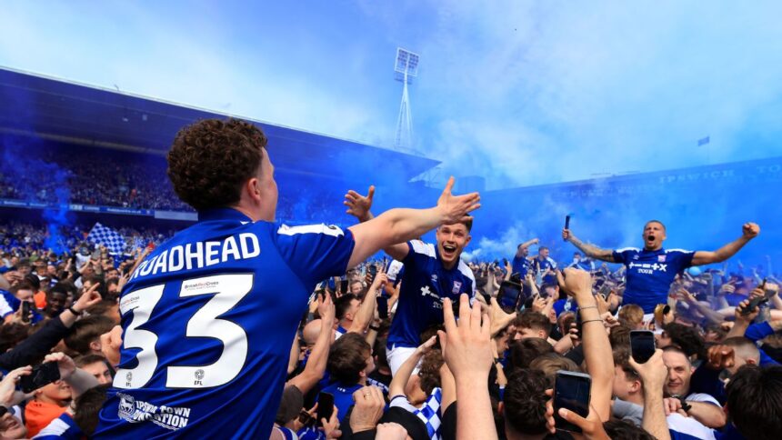 Ipswich Town Celebrates Premier League Promotion