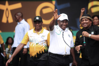 South African President During Political Campaign