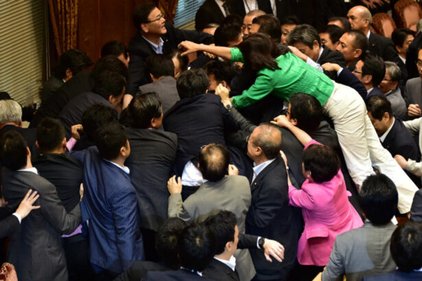 Violent Clashes Erupt in Taiwan’s Parliament Over Reform Dispute