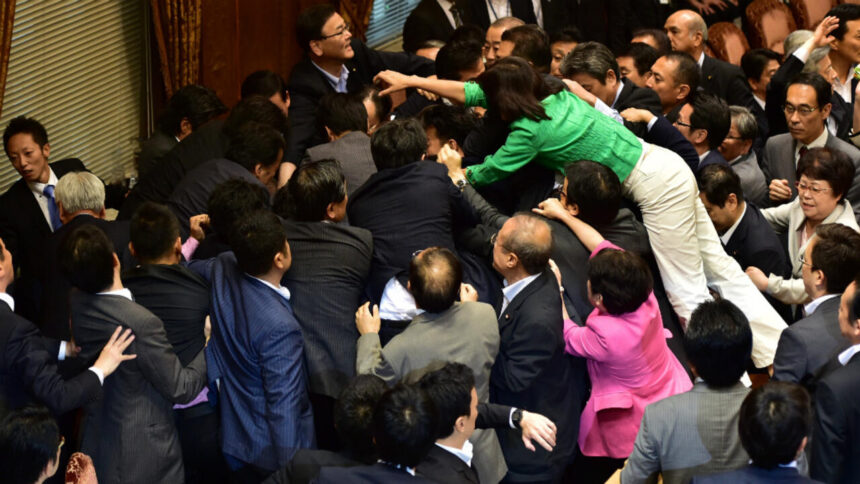 Violent Clashes Erupt in Taiwan’s Parliament Over Reform Dispute