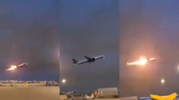 400 Passengers Boeing 777 Makes Emergency Landing Following Engine Flames