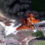 5,000 Gallon Oil Tanker Catches Fire In DeSoto, Texas