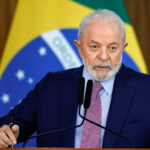 Brazil's president Luiz Inacio Lula da Silva attends a press conference in Brasilia