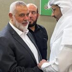 Hamas Leader Haniyah with Qatar FM