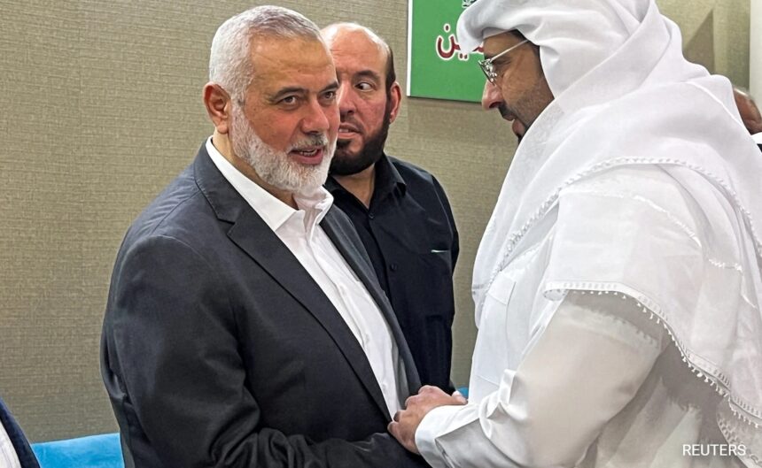 Hamas Leader Haniyah with Qatar FM