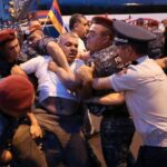 Angry Protesters Clash With Police Outside Armenian Parliament