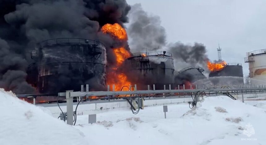 Emergency Services Raise Alarm As Russian Oil Depot Fire Exceeds 24 Hours