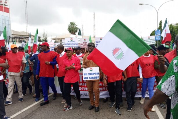 NLC President During Protest