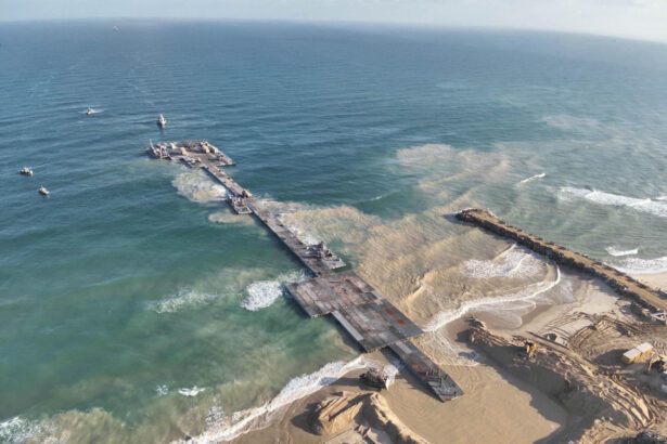 Palestinian Official Condemn U.S. Floating Pier On Gaza Beach