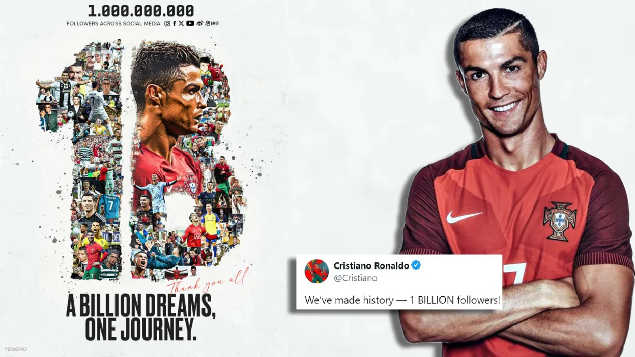 Cristiano Ronaldo Becomes First Person to Reach 1 Billion Social Media Followers