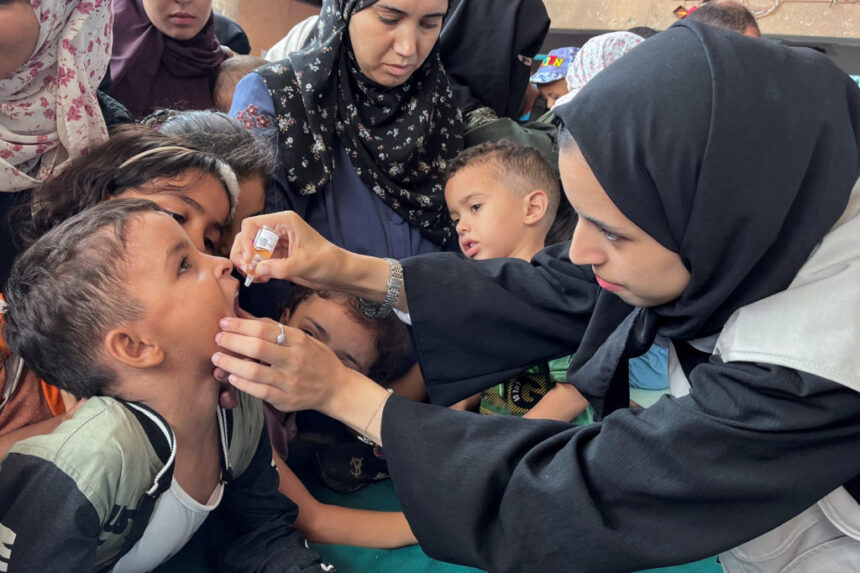 Over 440,000 Gaza Children Administered First Polio Vaccine Dose Amid Crisis