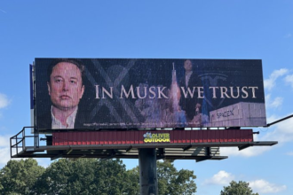 In Musk We Trus Billboard Spotted Near Trump's Rally in Butler, PA