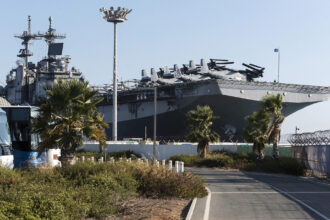 US Amphibious Assault Ship Docks at Limassol Port in Southern Cyprus